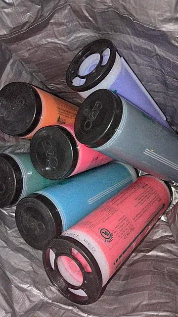 7 RISO RP inks (black, red, purple orange, green, blue)