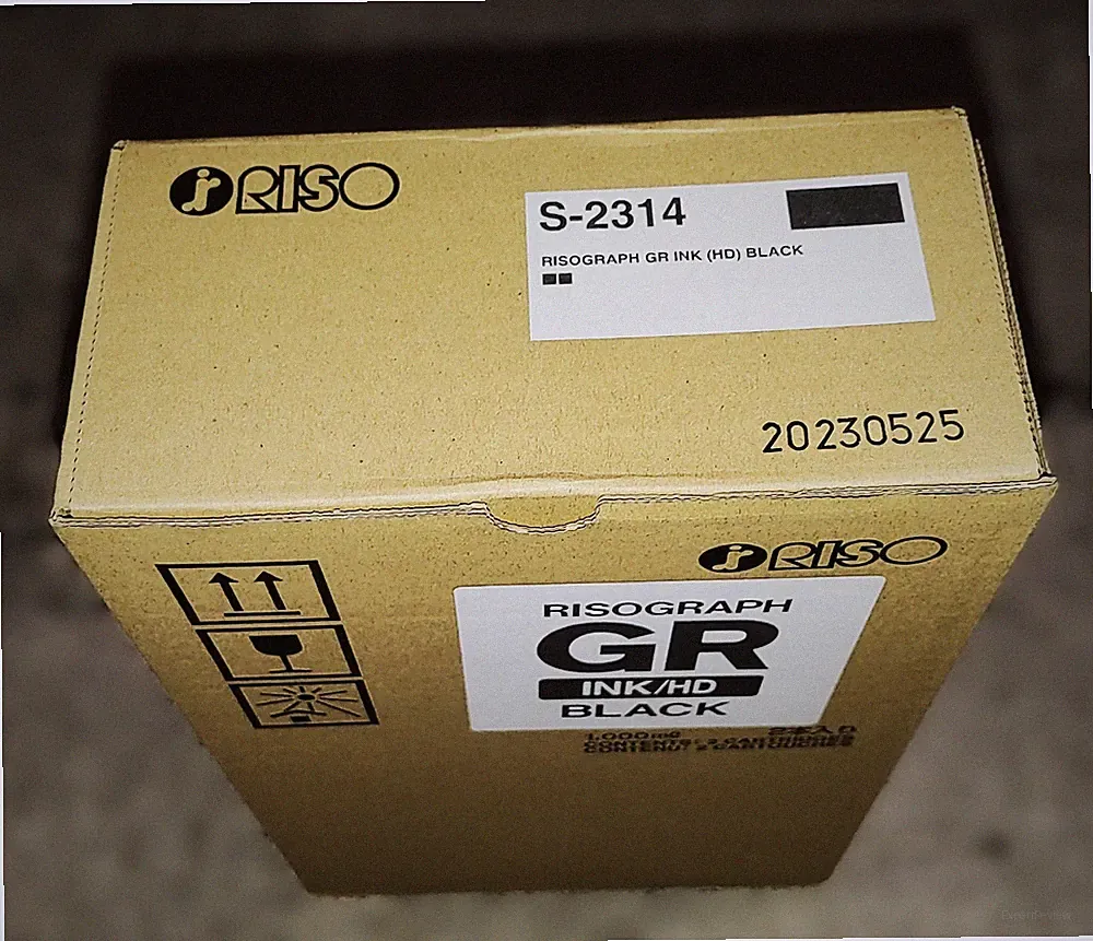 Genuine Riso S2314 HD Black Ink Cartridge Pack of 2 GR3770
