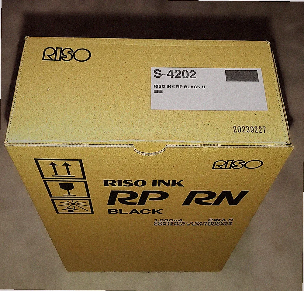 Genuine Riso S4202 Black Ink Cartridge Pack of 2 FR3910/3950 RP3100/3105/3500/35