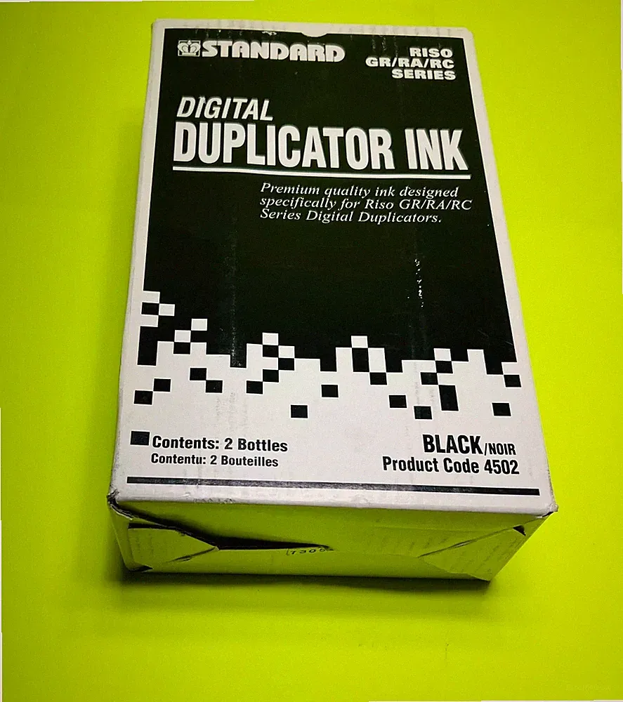 Genuine Standard Digital Duplicator Black Ink for Riso GR RA RC Series 2 Bottles