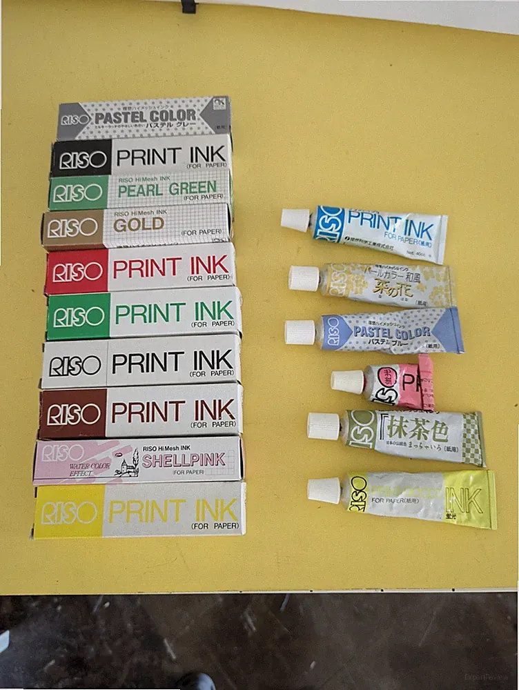 Riso high mesh ink various - selling whole lot of mostly unopened, some opened